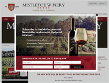 Tablet Screenshot of mistletoewines.com.au